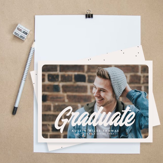 Tarjeta de Invitación de fotografía de graduación  (Subido por el creador)