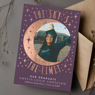 Tarjeta de Invitación de fotografía de graduación