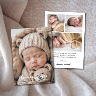 Tarjeta de Invitación de fotografía para recién na