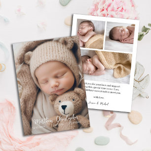 Tarjeta de Invitación de fotografía para recién na