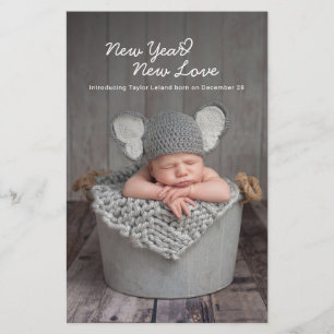 Tarjeta de Invitación de fotos de amor para bebé d