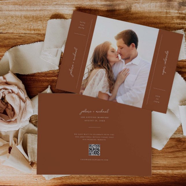 Tarjeta de Invitación de fotos de fecha minimalist (Subido por el creador)