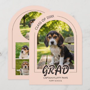 Tarjeta de Invitación de Fotos de Mascotas de Grad