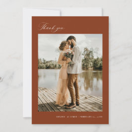 Tarjeta de Invitación de fotos mínima de agradecim