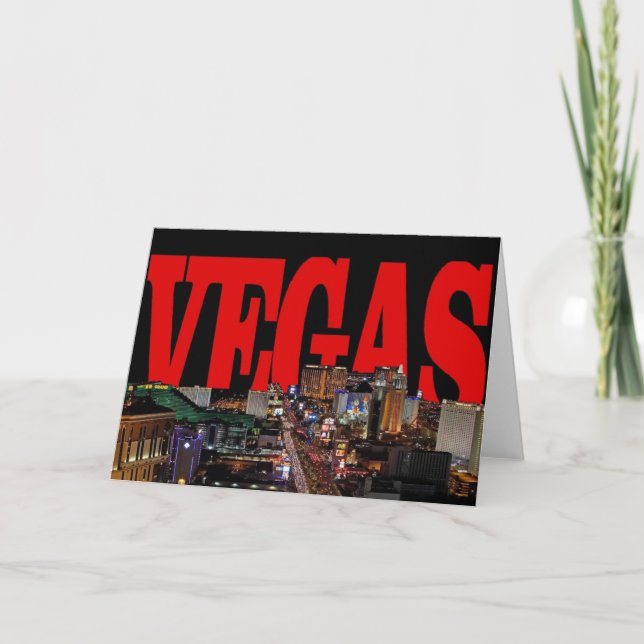 Tarjeta de invitación de franja VEGAS (Anverso)