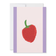 Tarjeta de invitación de fresa