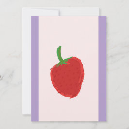 Tarjeta de invitación de fresa