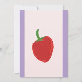Tarjeta de invitación de fresa