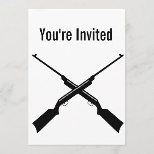Tarjeta de invitación de fusiles X