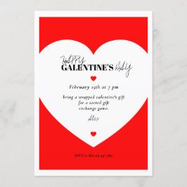 Tarjeta de invitación de Galentine Minimalista