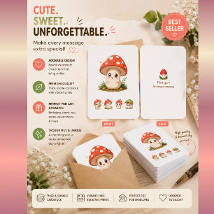 Tarjeta de Invitación de Gato Hongo Adorable – Kaw