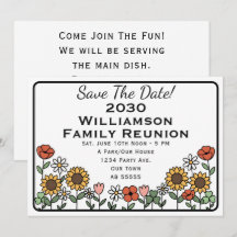 Tarjeta de invitación de girasoles para guardar la