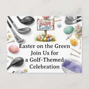 Tarjeta de Invitación de Golf huevos de Pascua bol