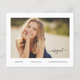 Tarjeta de Invitación de Grado de Foto Senior de B