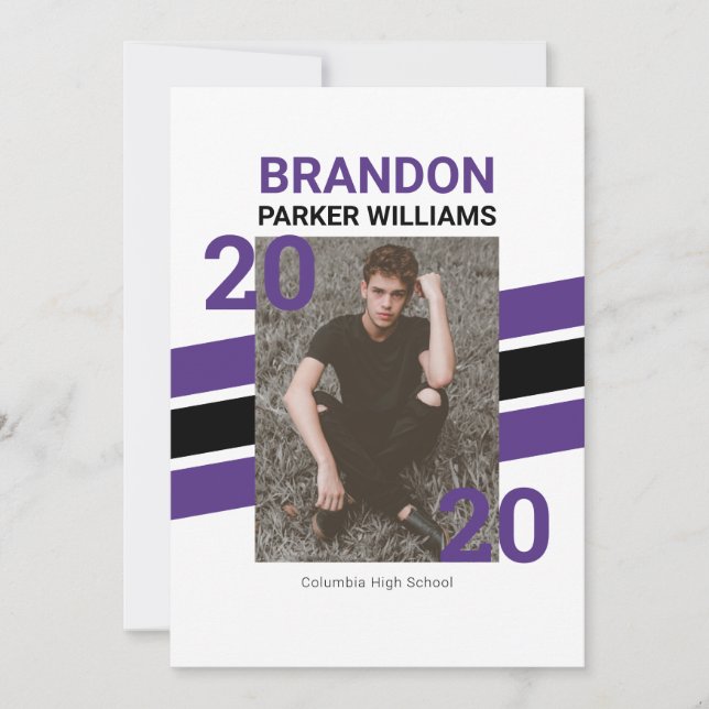 Tarjeta de invitación de grado fotográfico de dive (Anverso)