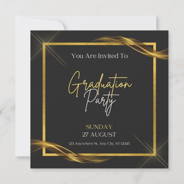 Tarjeta de invitación de graduación (Anverso)