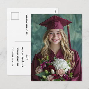 Tarjeta de Invitación de Graduación con Caligrafía