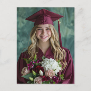 Tarjeta de invitación de graduación con caligrafía