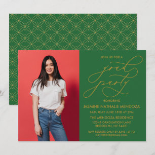TARJETA DE INVITACIÓN DE GRADUACIÓN CON CALIGRAFÍA