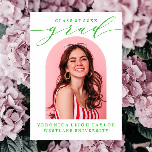 TARJETA DE INVITACIÓN DE GRADUACIÓN CON CALIGRAFÍA