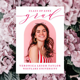 TARJETA DE INVITACIÓN DE GRADUACIÓN CON CALIGRAFÍA