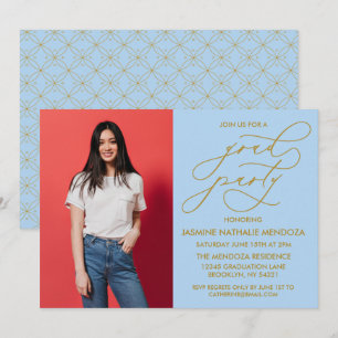 TARJETA DE INVITACIÓN DE GRADUACIÓN CON CALIGRAFÍA