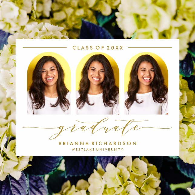 TARJETA DE INVITACIÓN DE GRADUACIÓN CON LETRA ARCO (Subido por el creador)