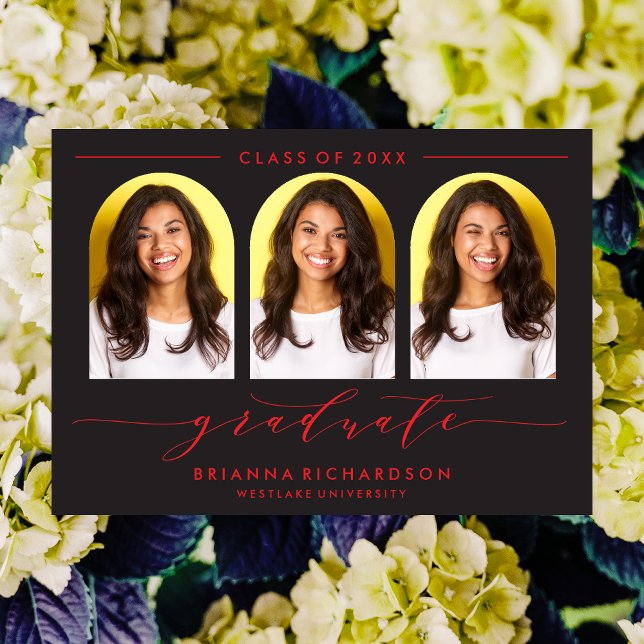 TARJETA DE INVITACIÓN DE GRADUACIÓN CON LETRA ARCO (Subido por el creador)