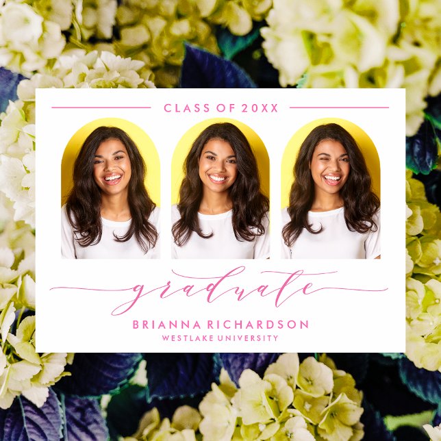 TARJETA DE INVITACIÓN DE GRADUACIÓN CON LETRA ARCO (Subido por el creador)