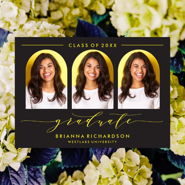 TARJETA DE INVITACIÓN DE GRADUACIÓN CON LETRA ARCO (Subido por el creador)