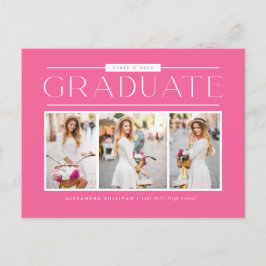 Tarjeta de Invitación de Graduación con Tipografía