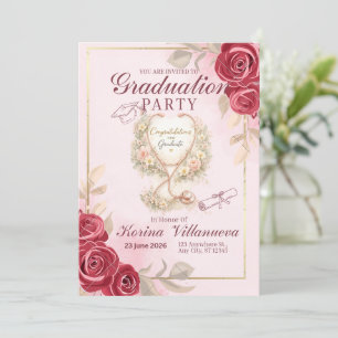 Tarjeta de Invitación de Graduación de Enfermería 