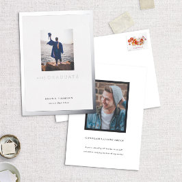 Tarjeta de Invitación de Graduación de Foto de Mar