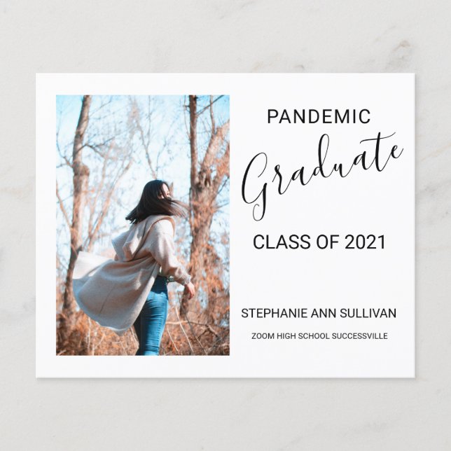 Tarjeta de Invitación de Graduación de Foto de Pan (Anverso)