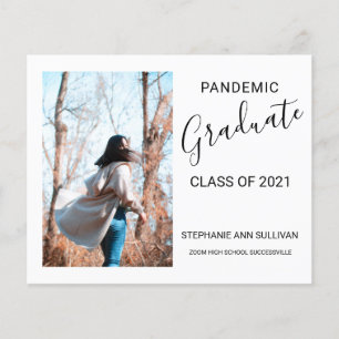 Tarjeta de Invitación de Graduación de Foto de Pan
