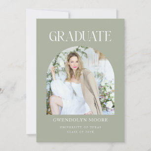 Tarjeta de Invitación de graduación de foto de Sag