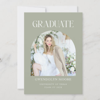 Tarjeta de Invitación de graduación de foto de Sag