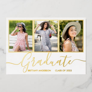 Tarjeta de Invitación de graduación de fotos de Re