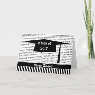 Tarjeta de invitación de graduación de gorro morte
