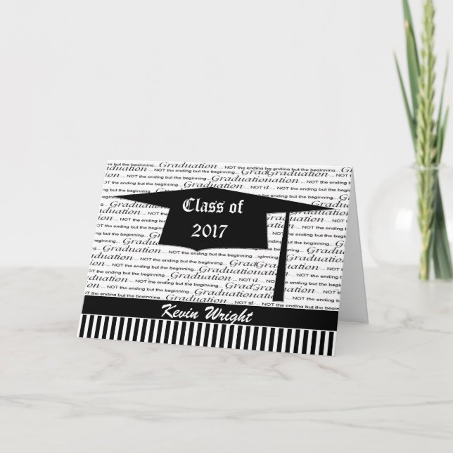 Tarjeta de invitación de graduación de gorro morte (Anverso)