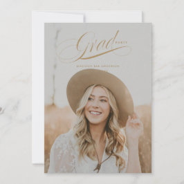 Tarjeta de Invitación de Graduación de Guión Clási