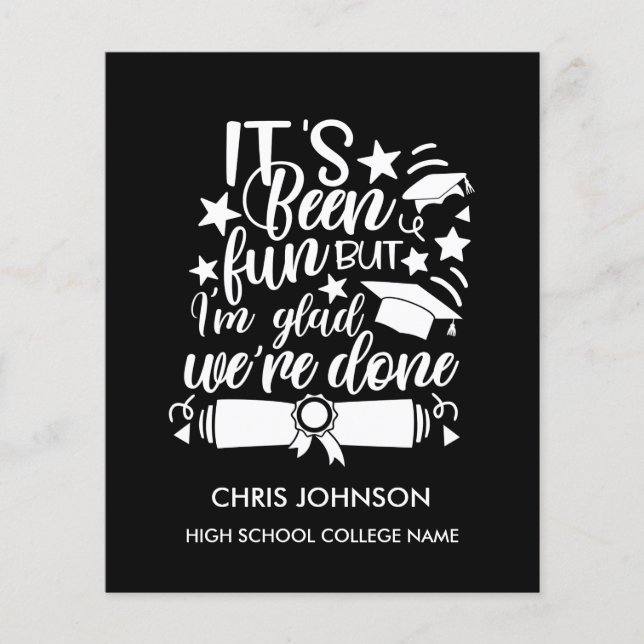 Tarjeta de Invitación de Graduación de la Clase de (Anverso)