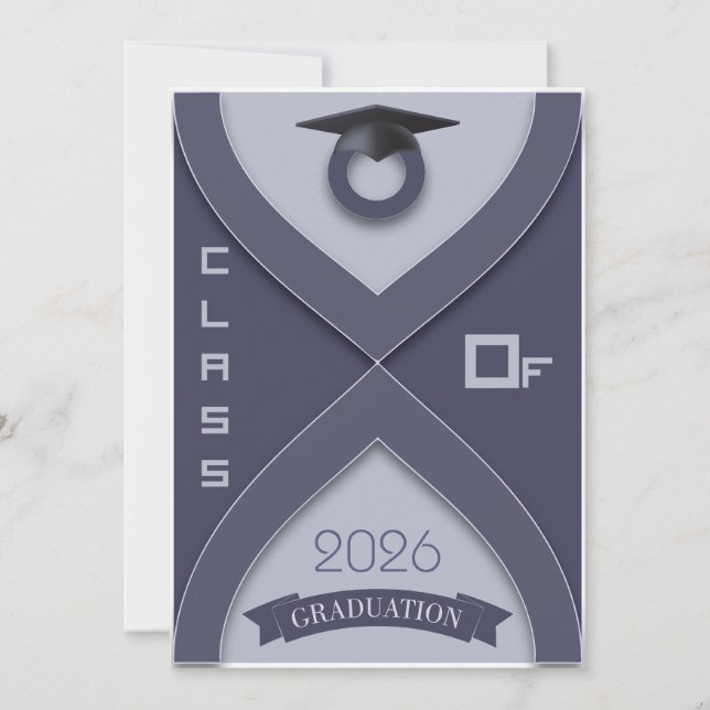 Tarjeta de Invitación de Graduación de la Clase de (Anverso)