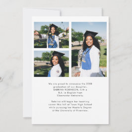 Tarjeta de Invitación de graduación de la escuela