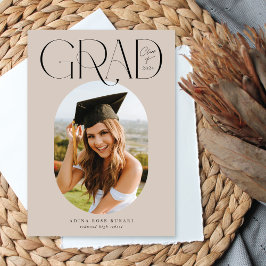 Tarjeta de Invitación de graduación de Oval One Ph