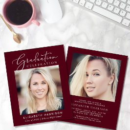 Tarjeta de invitación de graduación de presupuesto