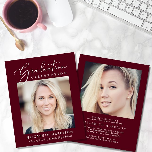 Tarjeta de invitación de graduación de presupuesto (Subido por el creador)