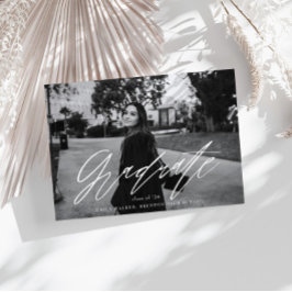 Tarjeta de Invitación de Graduación de Script de B