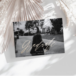 Tarjeta de Invitación de Graduación de Script de B