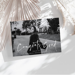 Tarjeta de Invitación de Graduación de Script Escr